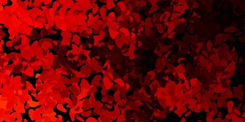 Dark orange vector background with random forms.
