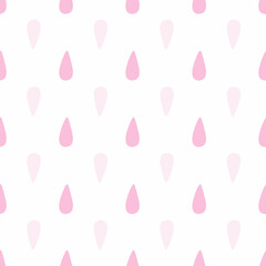 Vector Cute Pastel Pink Raindrop seamless pattern background perfect for fabric, scrapbooking, wallpaper, web and graphic projects.