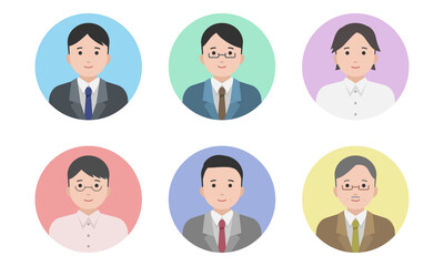 ビジネスマンのアイコンセット