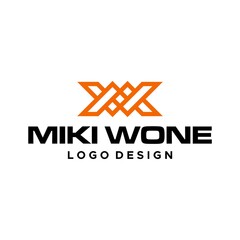 A bold, masculine and strong logo about the letters M and W.
EPS 10, Vector.