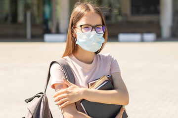 Vaccinated students back to school or college or university after covid-19 pandemic over, teenager...