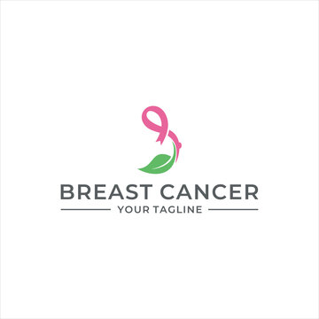  logo design breast cancer, Cancer October Awareness, ribbon, disease icon symbol vector.