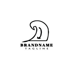 wave logo icon cute template vector