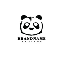 panda logo icon design template vector illustration