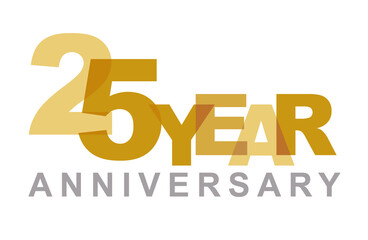 banner 25th year anniversary concept