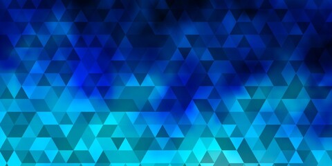 Fototapeta na wymiar Light BLUE vector background with triangles.