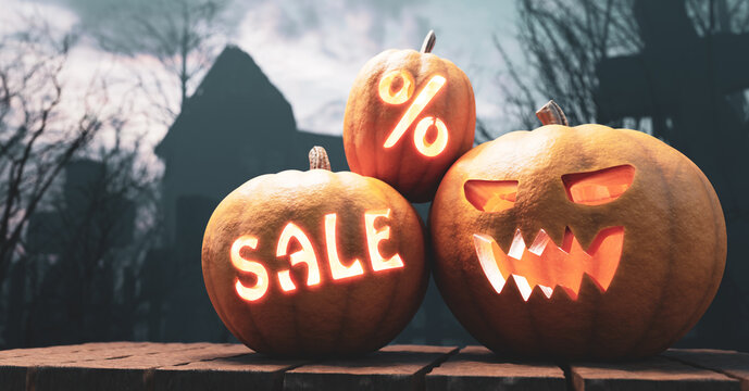 Halloween pumpkins with sale carving. Discount, promotion