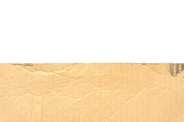 Fototapeta na wymiar Recycled paper craft stick on a white background. Brown paper torn or ripped pieces of paper isolated on white background with clipping path.