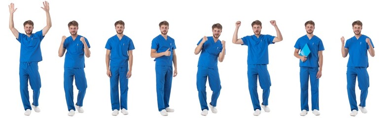 Full length portraits of male nurse