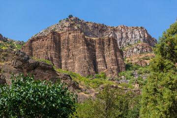 Summer landscape with rocky mountains, Armenia