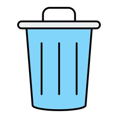 Vector Garbage Filled Outline Icon Design
