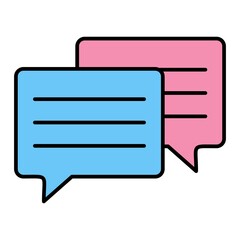 Vector Chat Filled Outline Icon Design
