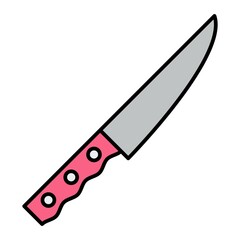 Vector Cutting Knife Filled Outline Icon Design