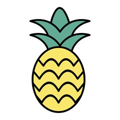  Vector Pineapple Filled Outline Icon Design