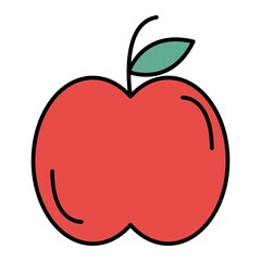 Vector Apple Filled Outline Icon Design
