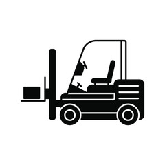 forklift icon. simple icon. vector illustration color editable