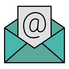 Vector E-Mail Filled Outline Icon Design