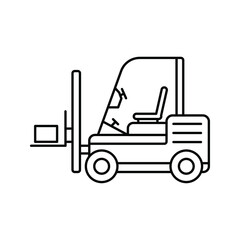 forklift icon. simple icon. vector illustration color editable