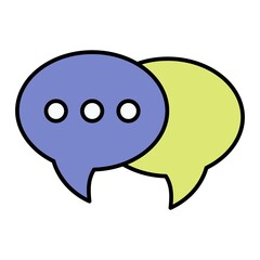 Vector Conversation Filled Outline Icon Design