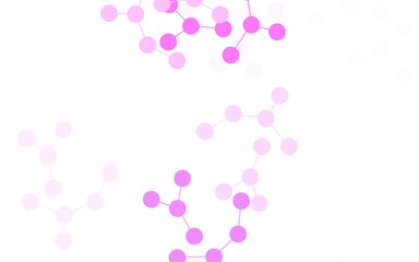 Light Pink vector background with forms of artificial intelligence.