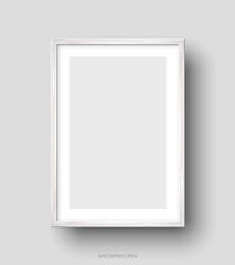 Wall picture white frame. Vector illustration
