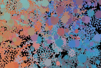 Light Blue, Yellow vector texture with abstract forms.