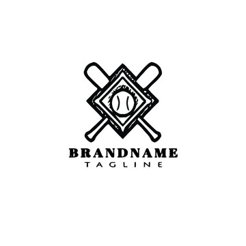 baseball logo design template icon vector illustration
