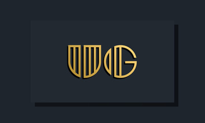 Elegant line art initial letter UG logo.