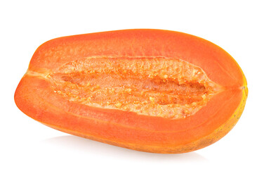 fresh papaya isolated on white background