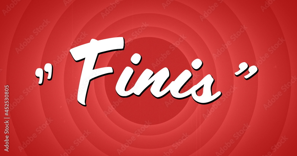 Poster finis sign and circle patterns