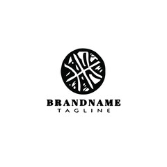 basketball ball logo design template icon vector illustration