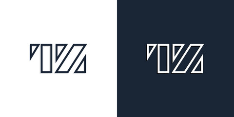 Abstract line art initial letters TZ logo.