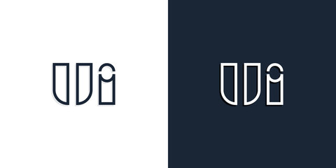 Abstract line art initial letters UI logo.