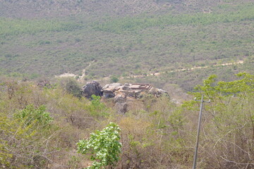 仏教八大聖地　インドのラージギルの霊鷲山