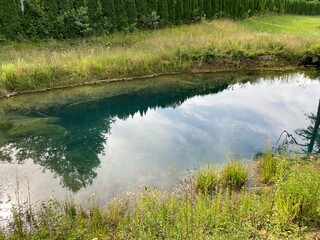 Bistrac spring or the water source of the Bistrac stream in Desmerice - Ogulin, Croatia (Izvor vode Bistrac ili vrelo potoka Bistrac u Desmericama - Ogulin, Hrvatska)