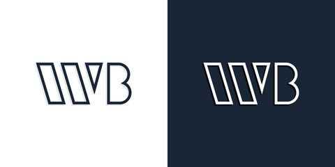 Abstract line art initial letters WB logo.