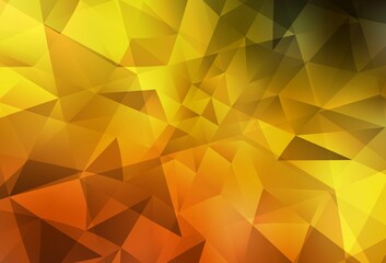 Dark Orange vector low poly texture.