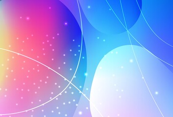 Light Multicolor vector Illustration with colorful circles, lines in abstract style.