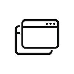 Webpage tab icon isolated on white background. Vector illustration - obrazy, fototapety, plakaty