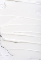 white texture of the cream close-up