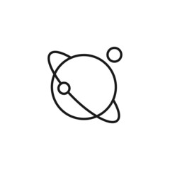 Line icon of planets on orbits