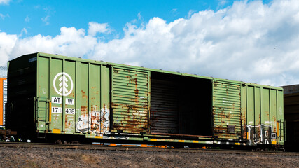 train car with doors open