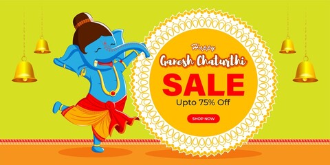 vector illustration for Ganesh Chaturthi sale banner