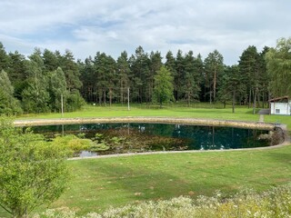 Fototapeta premium Water source of the Zagorska Mreznica in Desmerice or Zagorska Mreznica water spring - Ogulin, Croatia (Izvor vode Zagorska Mrežnica u Desmericama ili vrelo Zagorske Mrežnice, Desmerice - Hrvatska)