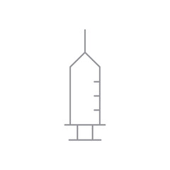 Syringe icon. Vaccine symbol. Linear vector illustration.