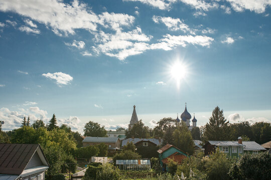 Summer Landscape of the city of Suzdal 