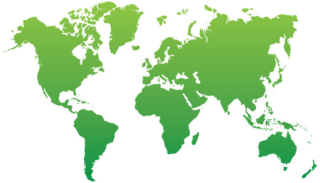 Fototapeta world map green