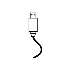 usb cable isolated on white