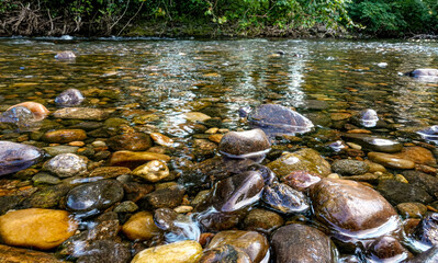 Fototapeta na wymiar stones on the river