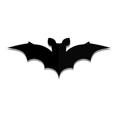 Vector illustration paper bat isolate. For Halloween decoration